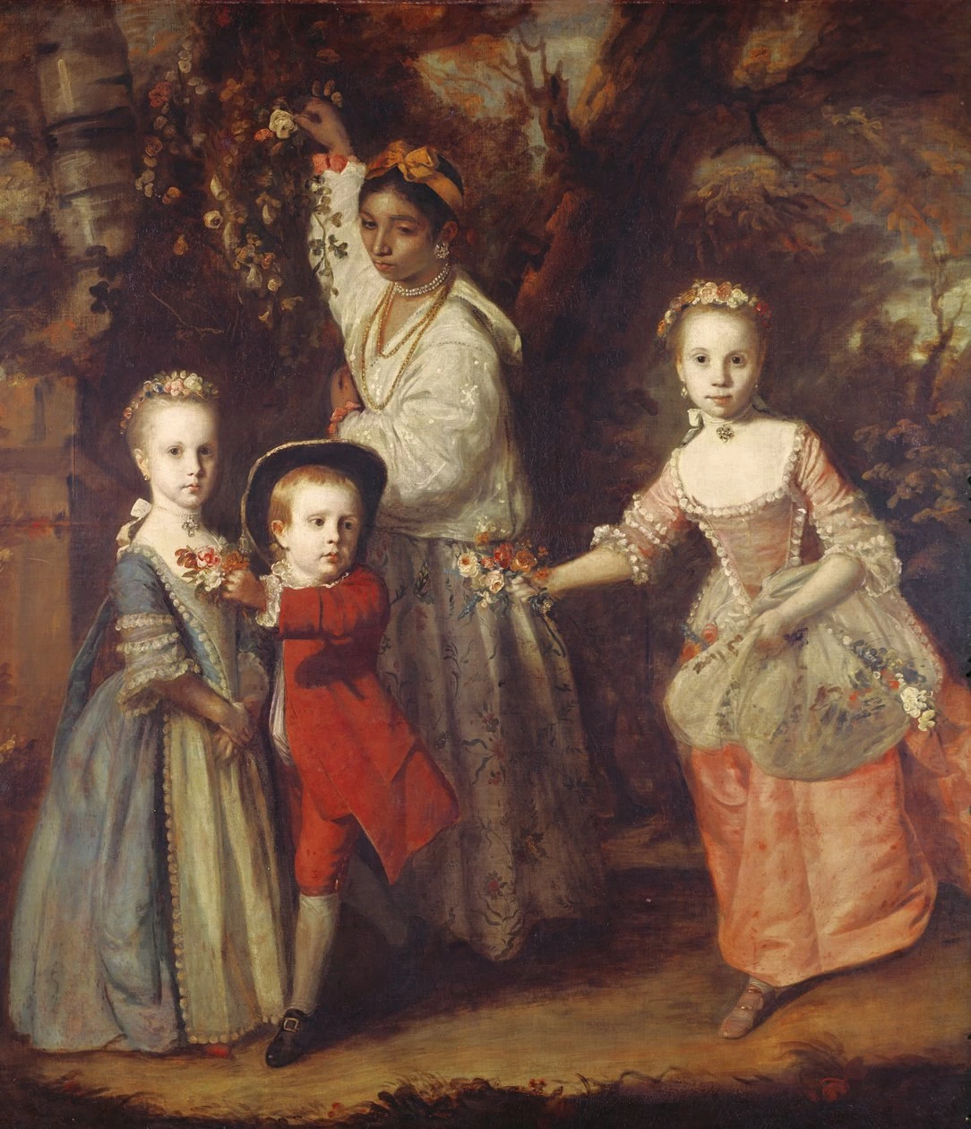 I figli di Edward Holden Cruttenden con la loro balia indiana